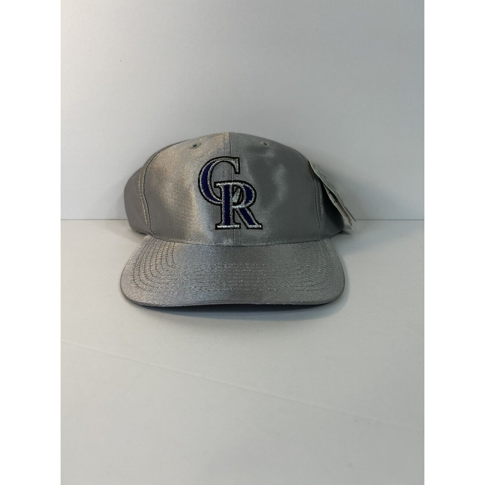 NWT Deadstock MLB Colorado Rockies Baseball Cap‎ Silver Snapback Hat